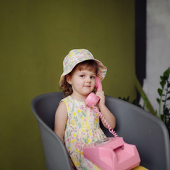 Baby Girl Peach Cotton Floral Frock