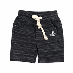 Baby Boy Round Lastic Jersey Short - Black