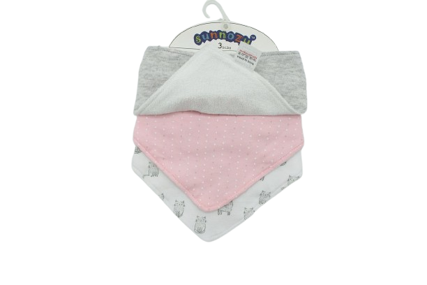 3PK Kitty Bandana Bib