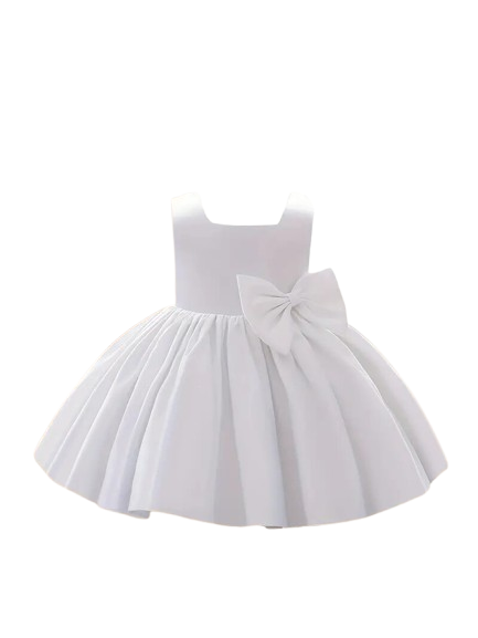 White Silk Party Wear Frock