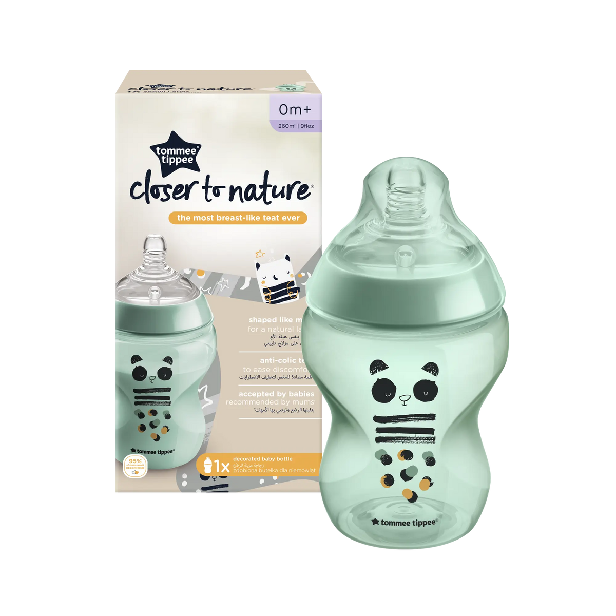 TT Bottle 260ML DECO MONO PK1 CLOSER TO NATURE