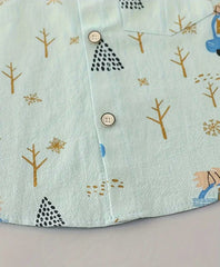 2PC Green Safari Suit