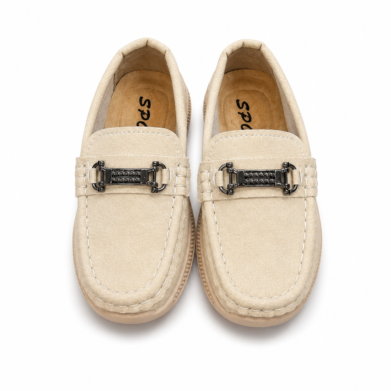 Baby Boy Off White Loafers Shoes – Soft Sole Party Wear
