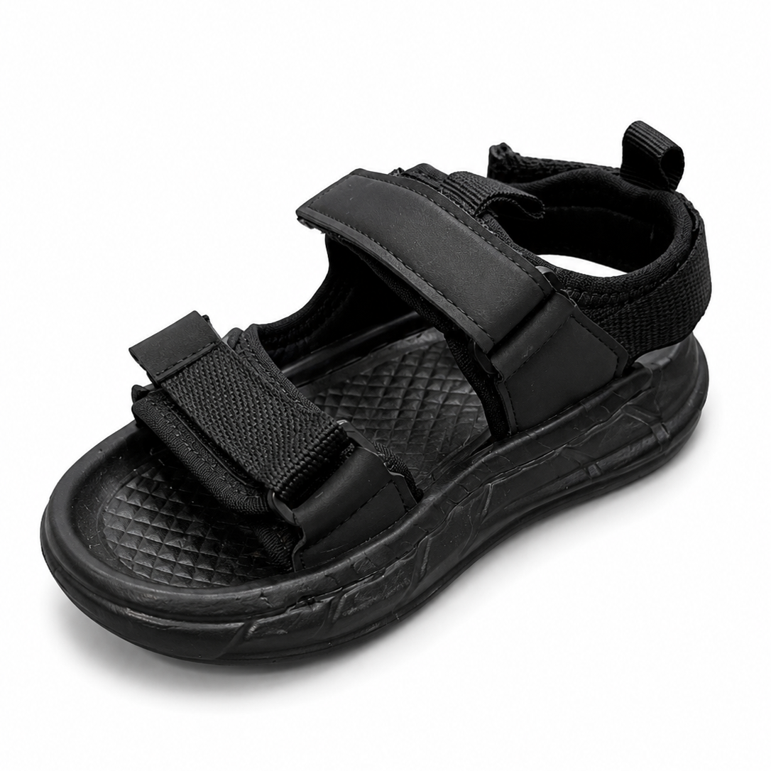 Baby Boy Black Strap Sandals