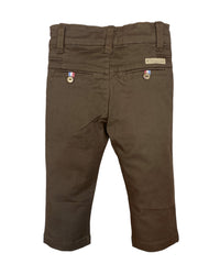 Cotton Pants, Adjustable Lastic-Brown