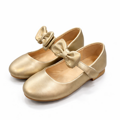 Baby Girl Golden Bow Pumps
