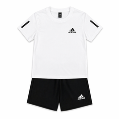 Baby Boy 2PC White T-Shirt & Black Short Set