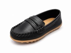 Black Baby Boy Loafers – Soft Sole Party Shoes