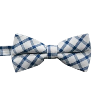 White Checkered Bow Tie