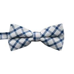 White Checkered Bow Tie