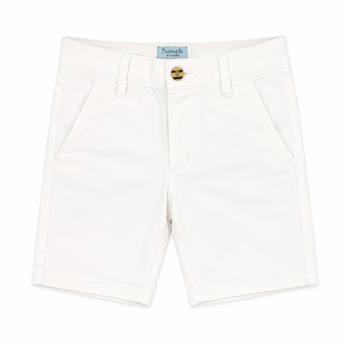 Baby Boy Cotton Short - White