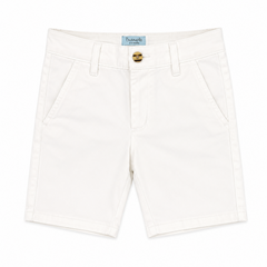 Baby Boy Cotton Short - White