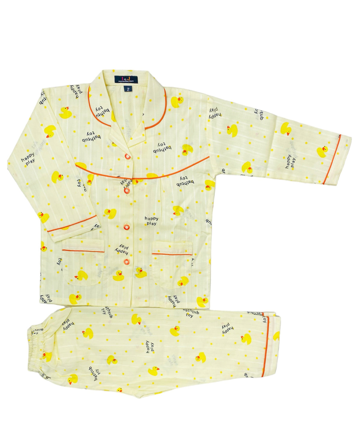 Yellow Duck Cotton Night Suits