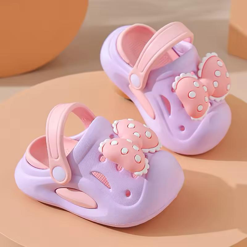 Adorable Bowknot Clogs for Baby Girls