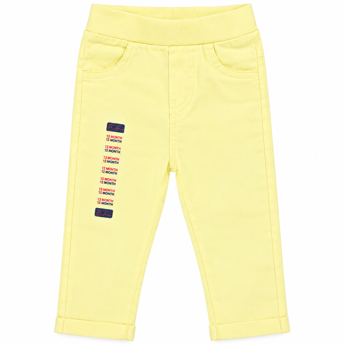 Baby Yellow Cotton Pant Round Lastic