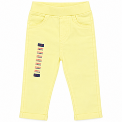 Baby Yellow Cotton Pant Round Lastic