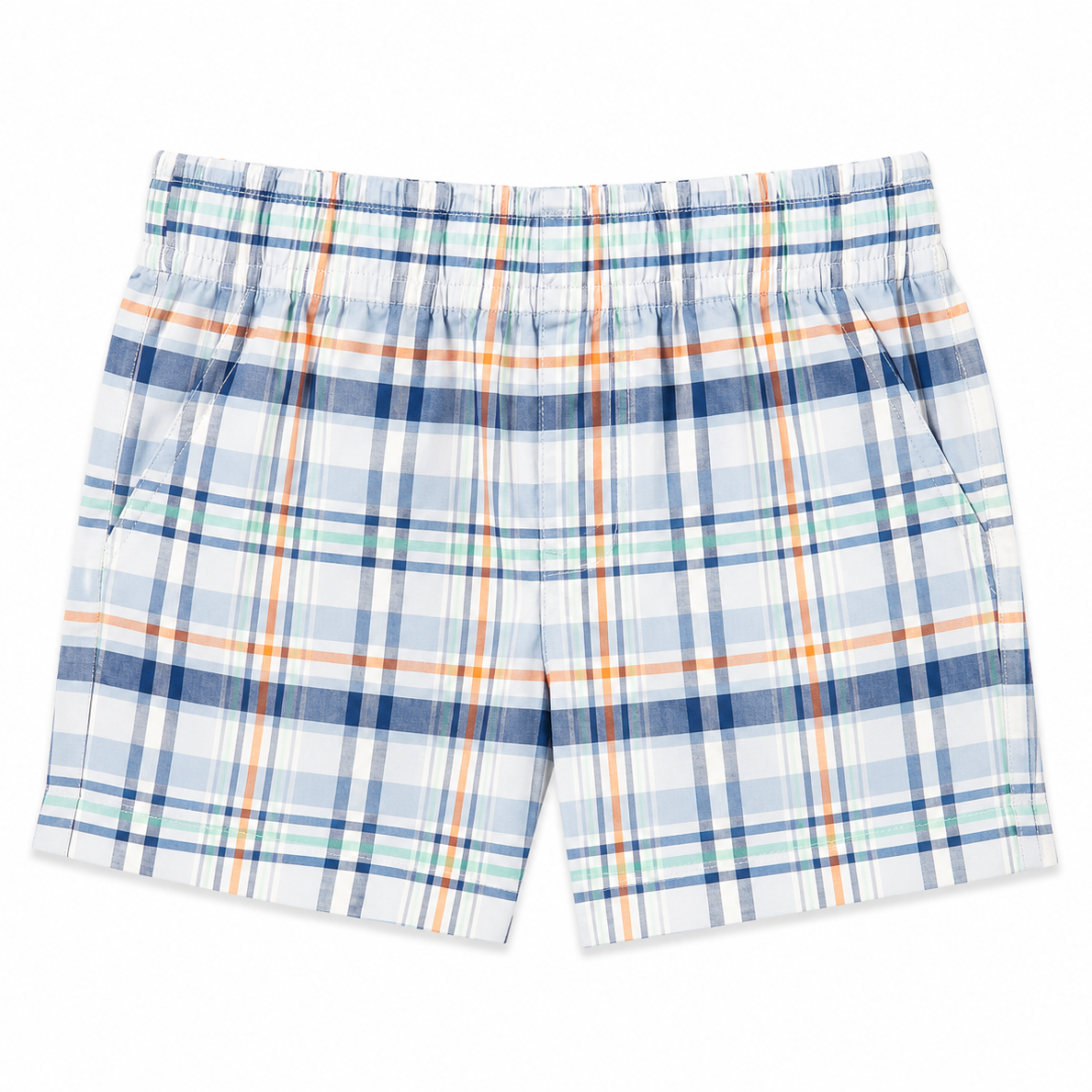 Baby Boy Blue Checkered Cotton Short