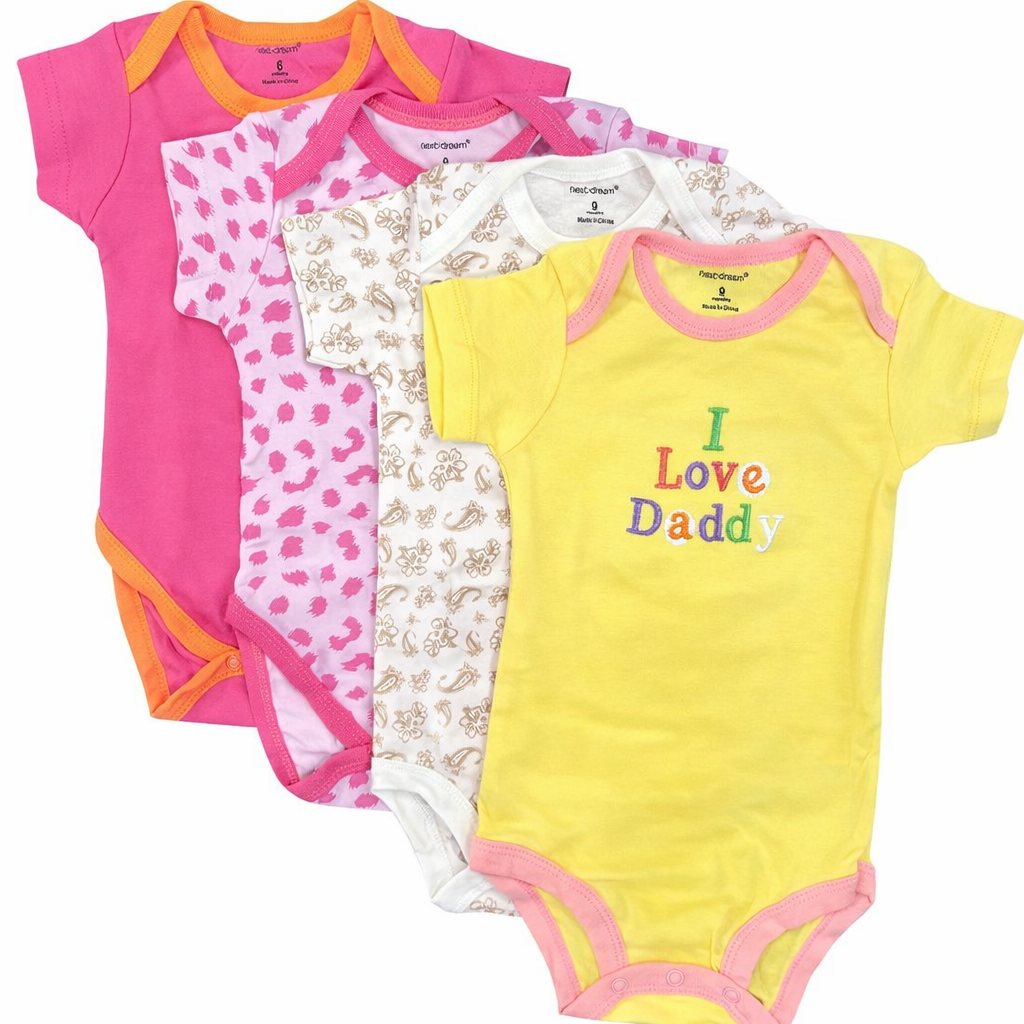 6-9 Month Half Sleeves 4PC Body suit Sets
