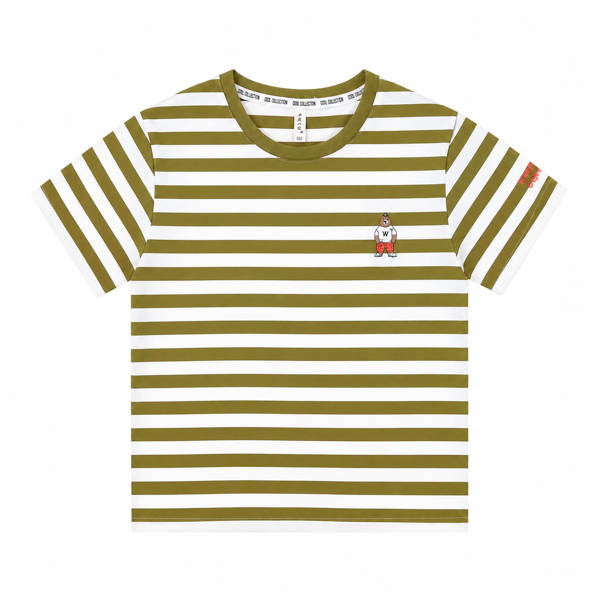 Green Stripes Round Neck T-Shirt