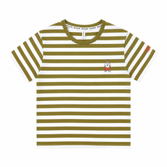 Green Stripes Round Neck T-Shirt
