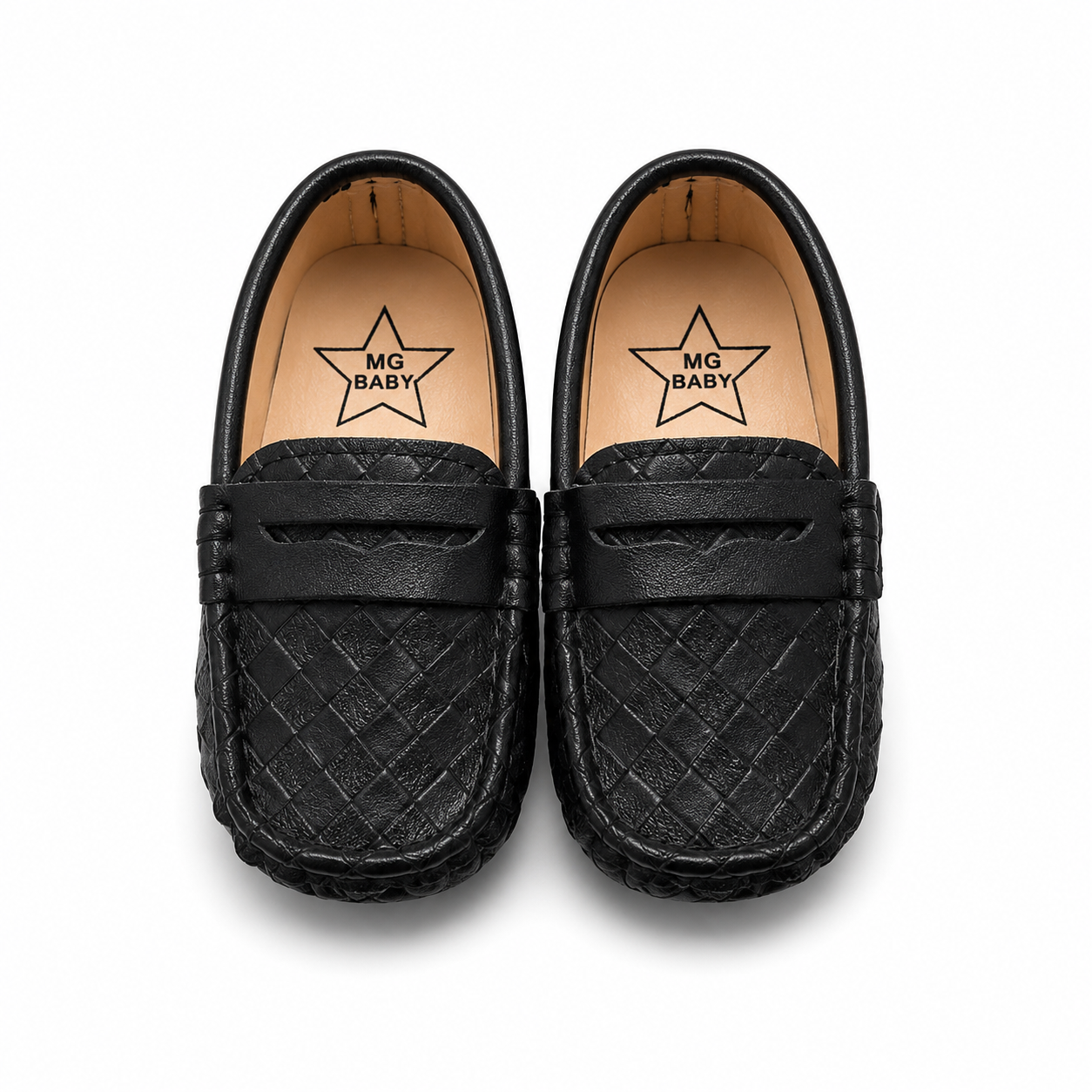 Baby Boy Woven Black Loafers