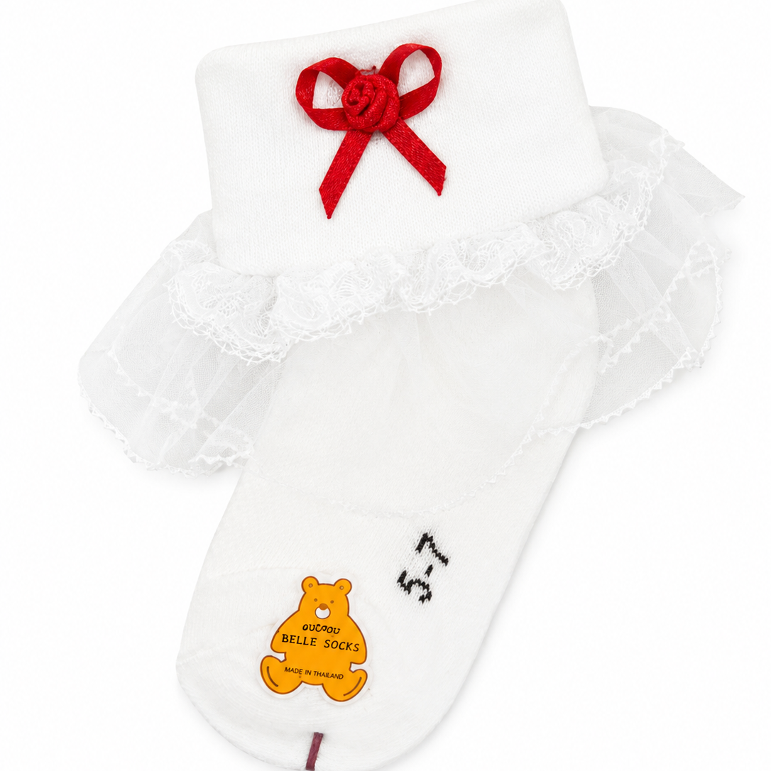 Baby Girl White Frill Socks