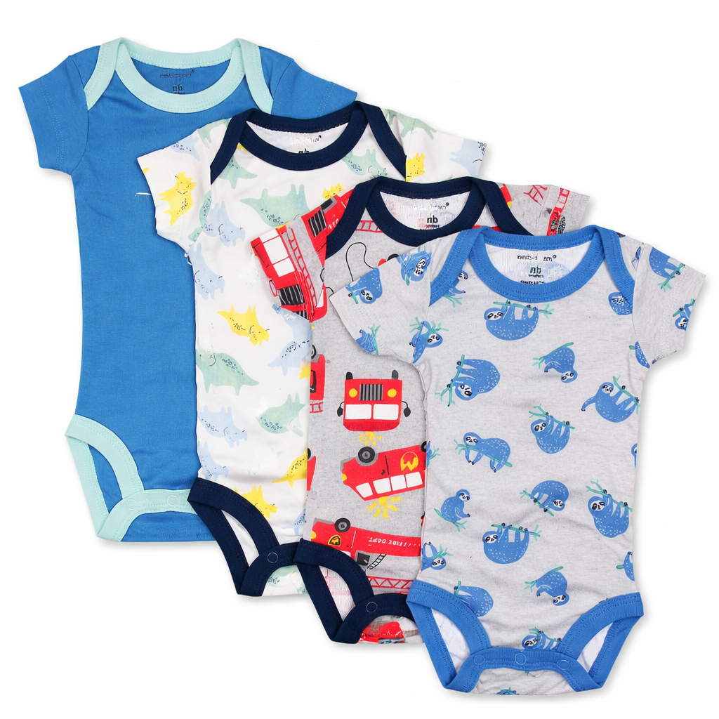 Newborn Half Sleeves 4PC Body suit Sets