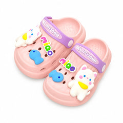 Soft Rubber Sole Cat Crocs-Pink