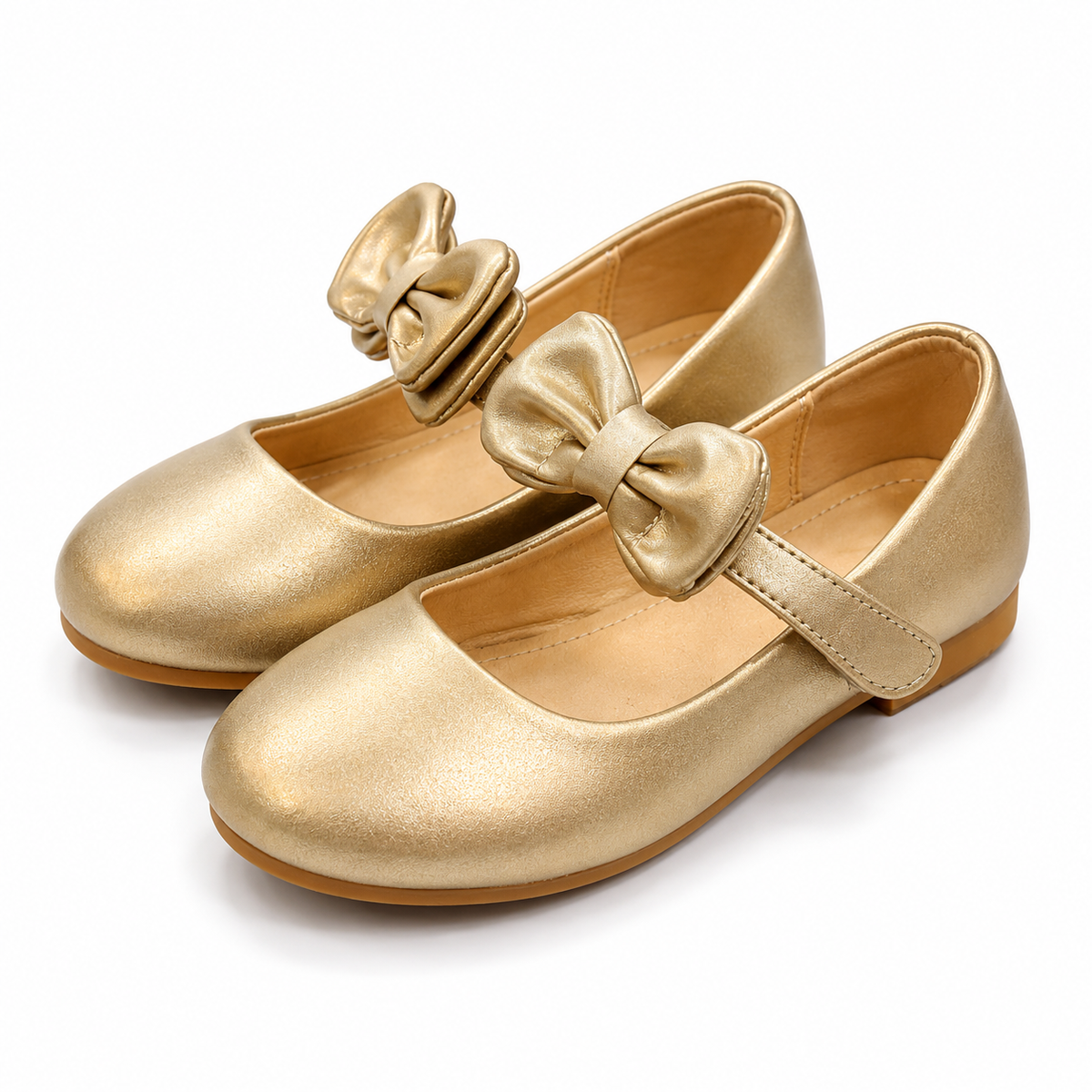 Baby Girl Golden Bow Pumps