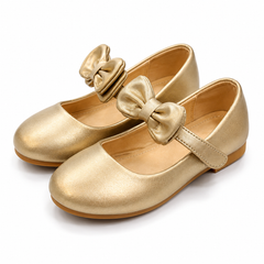 Baby Girl Golden Bow Pumps