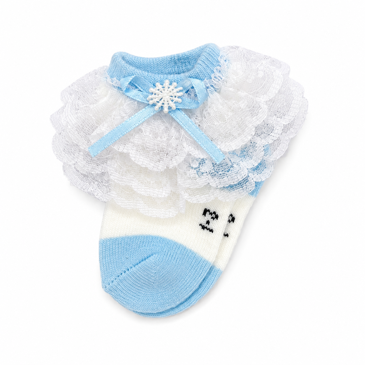 Baby Girl Printed Frill Socks