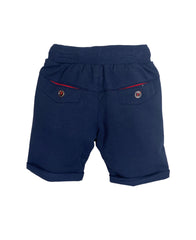 Round Lastic Shorts-Blue