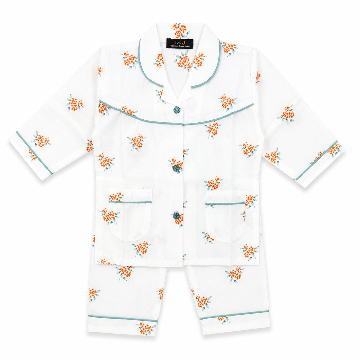 Baby Girl Full Sleeves Cotton Night Suit