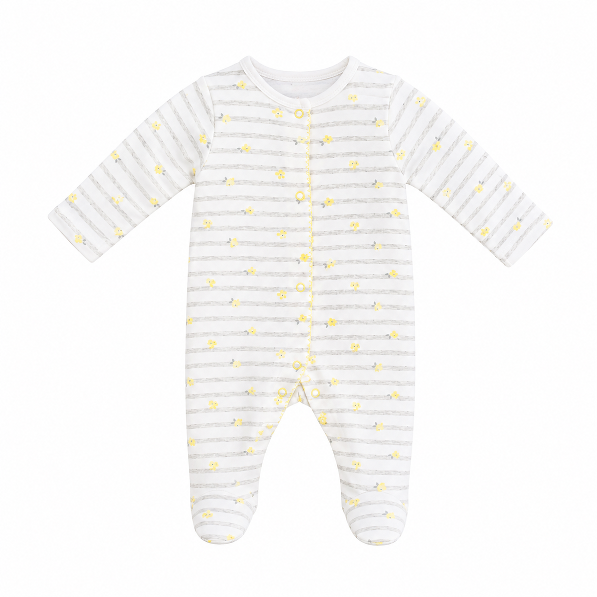 Sun Flower Closed Feet Romper