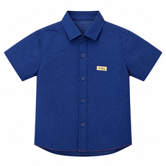 Blue Polka Dots Half Sleeves Shirt