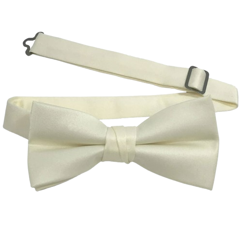 White Silk Bow Tie