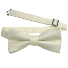 White Silk Bow Tie