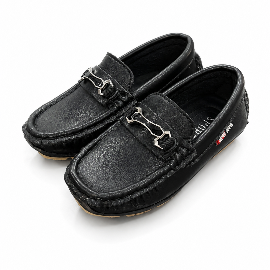 Baby Boy Black Smart Loafers