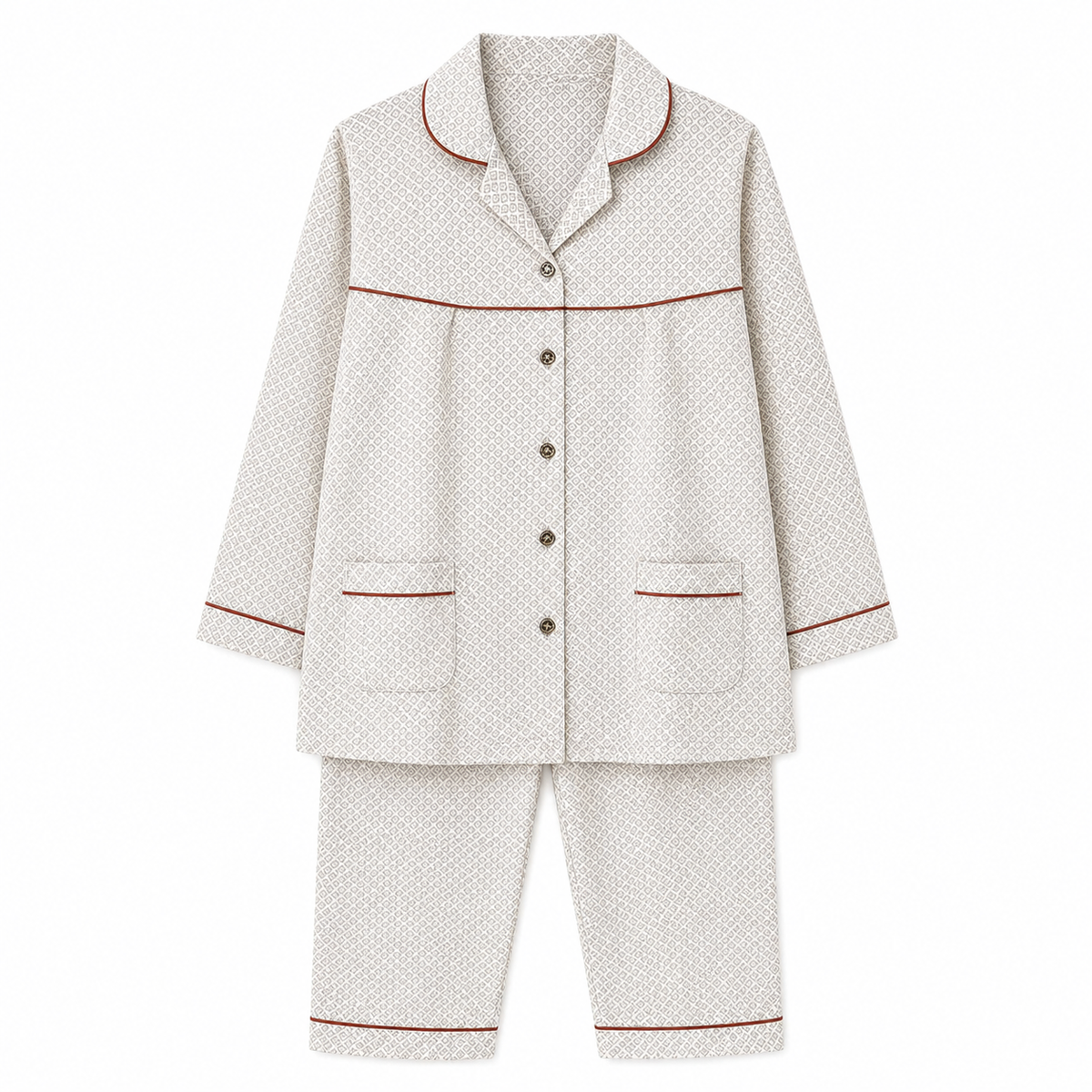 Light Brown Cotton Night Suit
