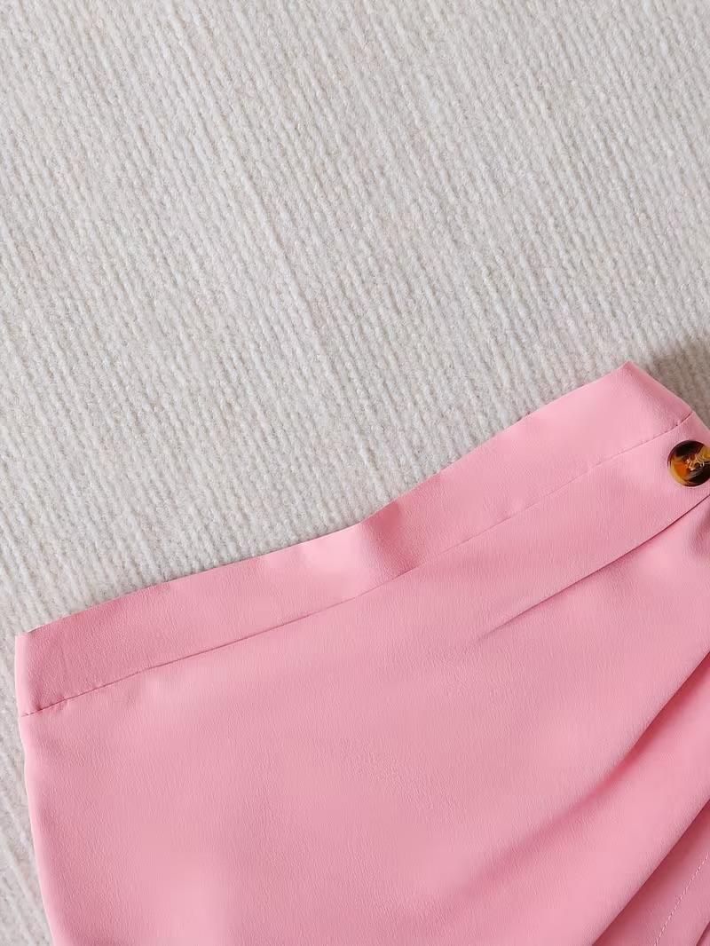 Baby Girl White Formal Shirt & Pink Shorts 2PCS Outfit