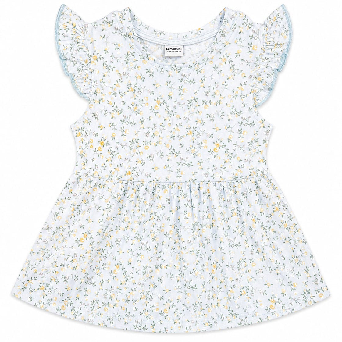 Baby Girl Cap Sleeves Summer Frock - Floral Theme