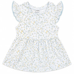 Baby Girl Cap Sleeves Summer Frock - Floral Theme