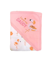 Pelican Wrapping Sheet/Hooded Blanket/Peach