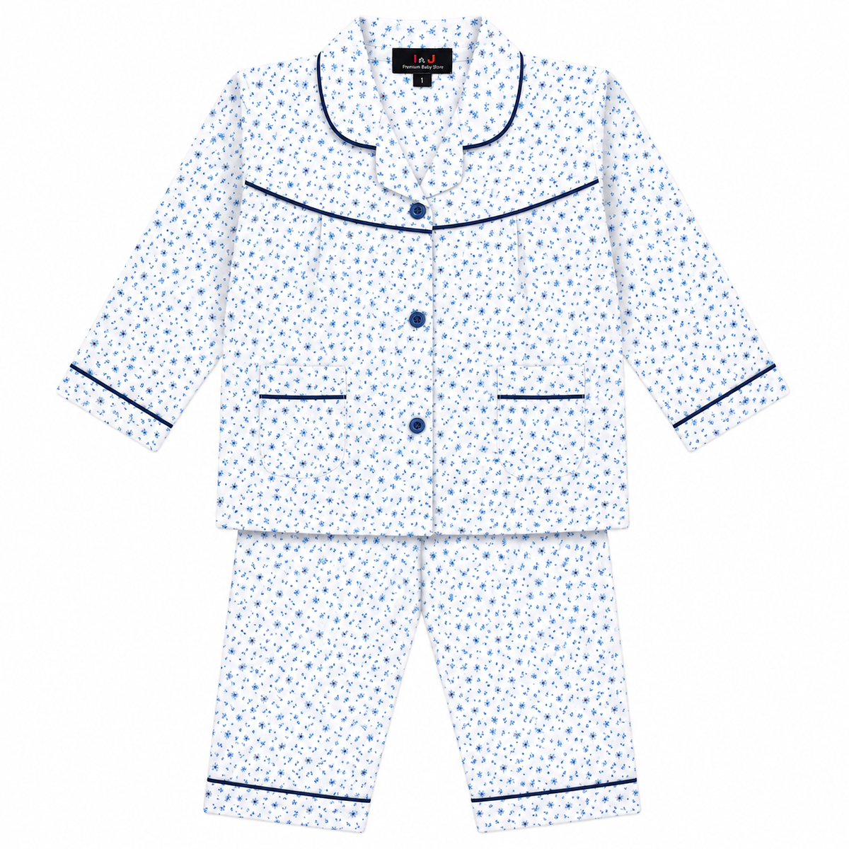 Baby Girl Full Sleeves Cotton Night Suit