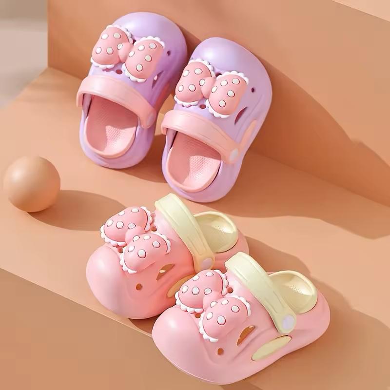 Adorable Bowknot Clogs for Baby Girls