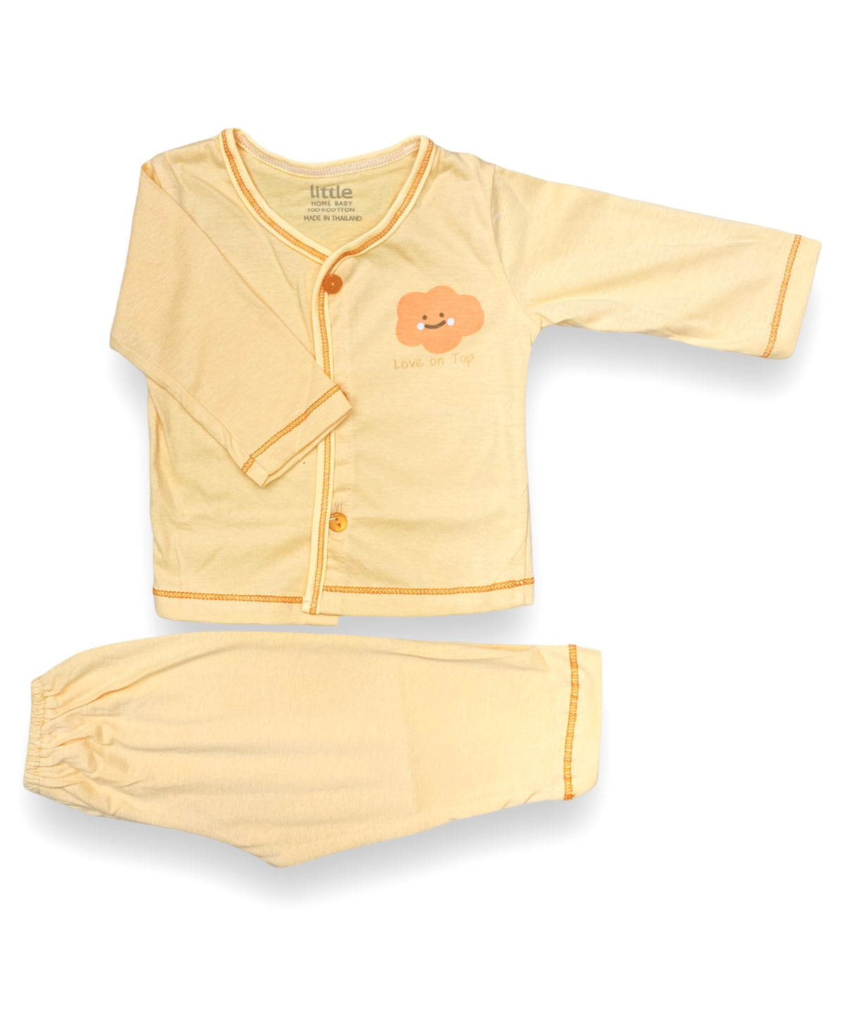 Orange Cloud Newborn Pajama Suit / Night Suit