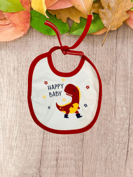 Red Happy Baby Bib