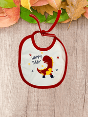 Red Happy Baby Bib