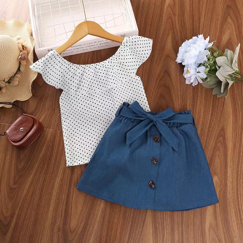 Best for Summer For Baby Girl Polka Dots Suit