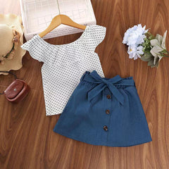 Best for Summer For Baby Girl Polka Dots Suit